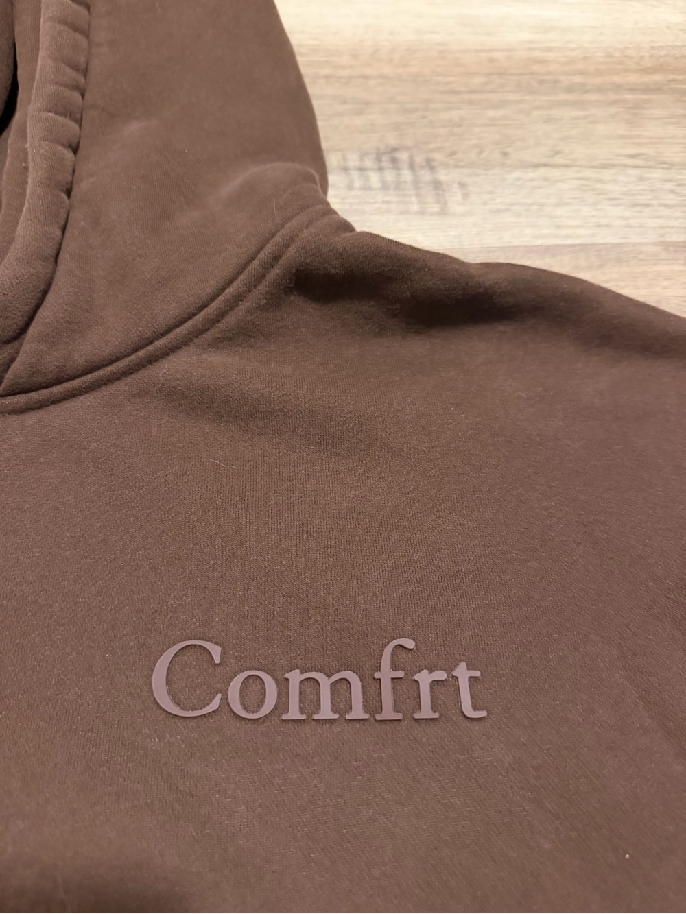 Comfrt Oversized Chocolate Brown Hoodie Size Large Comfy Cozy - Picture 3 of 6